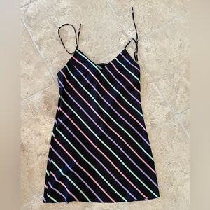 WAYF Amina Cowl Back Silky Halter Dress size L
